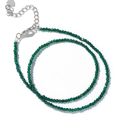 2mm Shining Beads Stone Necklace Choker Jewelry