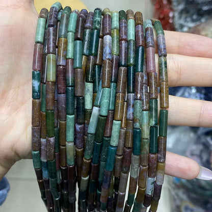 Cylindrical Tube Beads 4x13mm Quartz/Jasper/Agate/Crystal