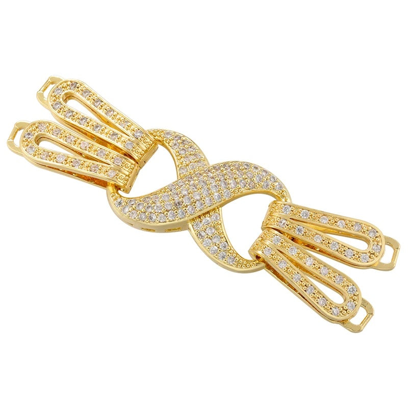 1 Pcs Hooks Accesories Supplies Brass Cubic Zirconia Connectors