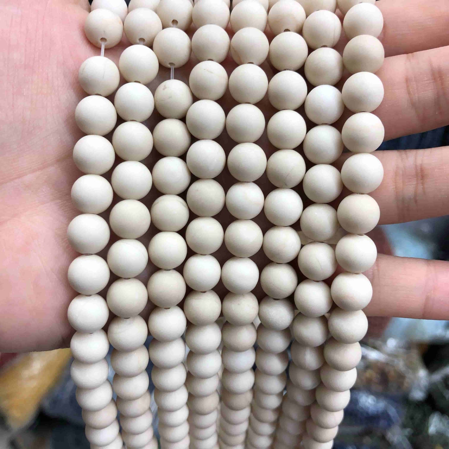 Round Matte Beads Crystal/Quartz/Jasper/Agate 4mm 6mm 8mm 10mm