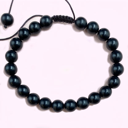 Matte Onyx for Protection and Apotropaic Briaded Rope Crystal Bracelet