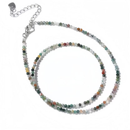 2mm Shining Beads Stone Necklace Choker Jewelry