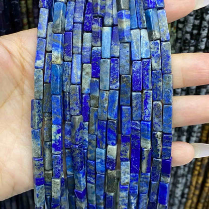 Square Tube Beads 4x13mm Quartz/Jasper/Agate/Crystal