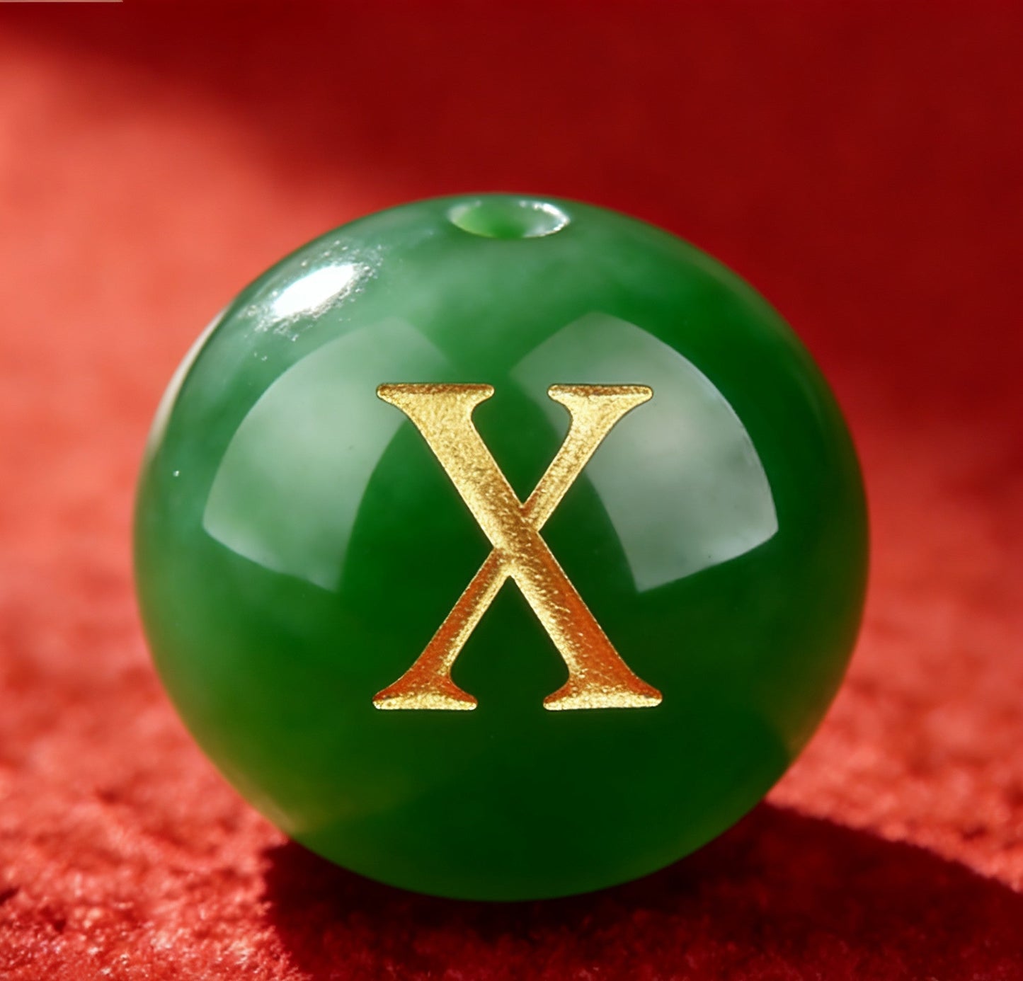 Natural Red Agate Beads - 26 Alphabet Loose Beads for Engraving Customization DIY