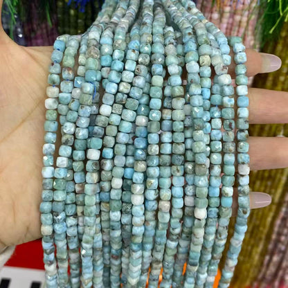 Square Faceted Beads 4-5MM Gemstone/Quartz/Jasper/Agate