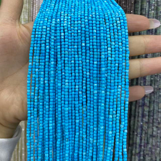 Cube Blue Turquoise Beads