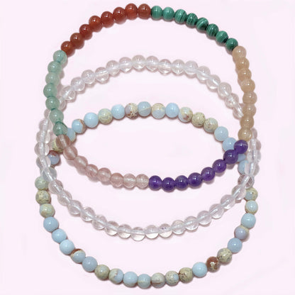 Tripe Strand Imperial Jasper to Improve Body and Health Crystal  Bracelet