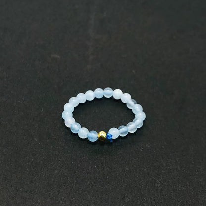 3mm Multi Round Bead Ring Elastic Rings Stackable