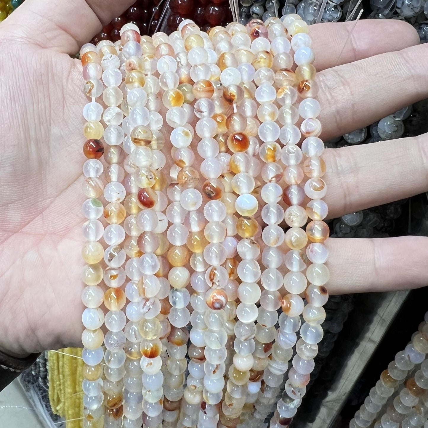 $2.5--8mm #2 Semi- Precious beadsFree Shipping