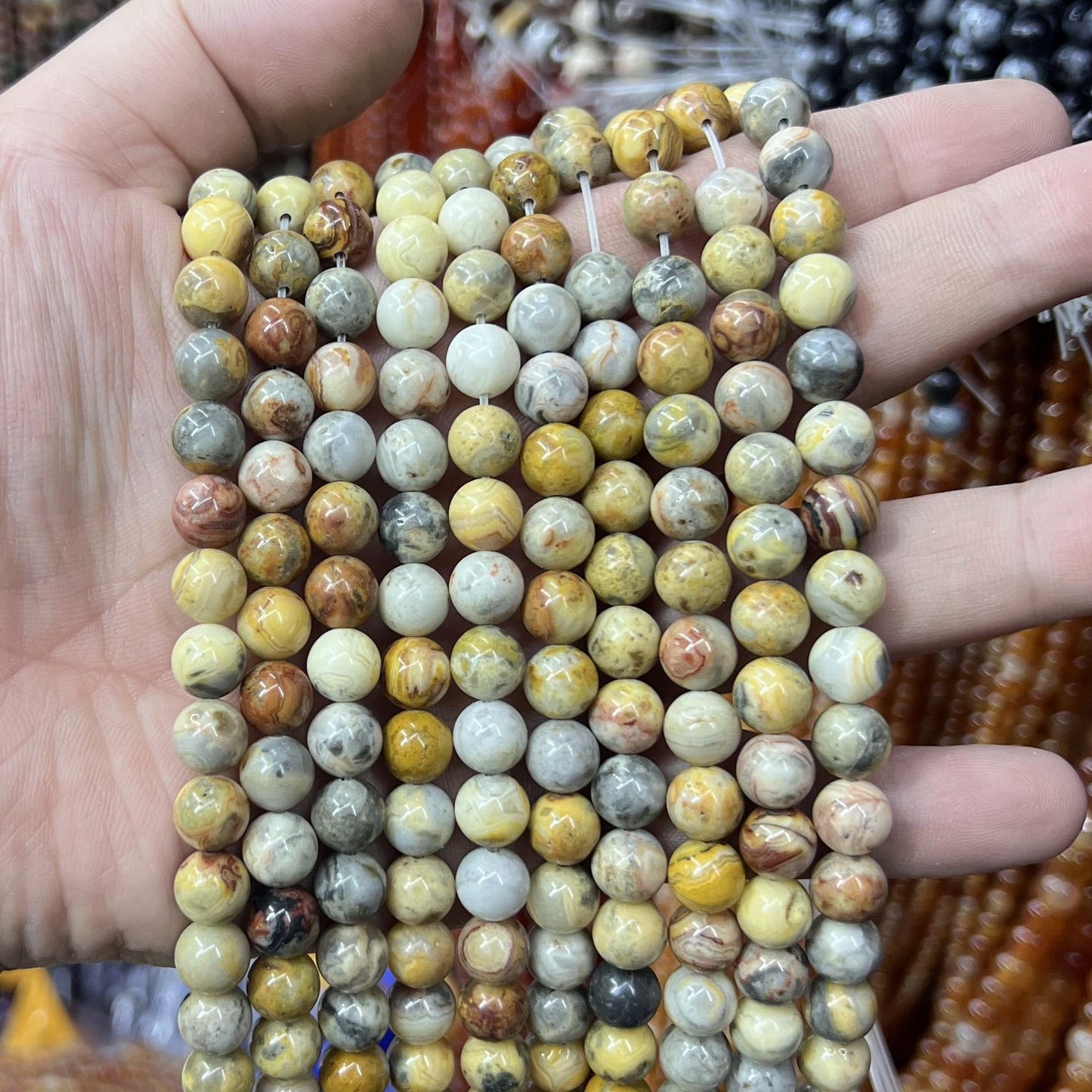 $2.5--8mm #2 Semi- Precious beadsFree Shipping