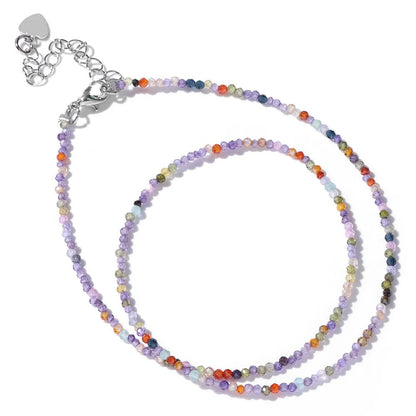 2mm Shining Beads Stone Necklace Choker Jewelry