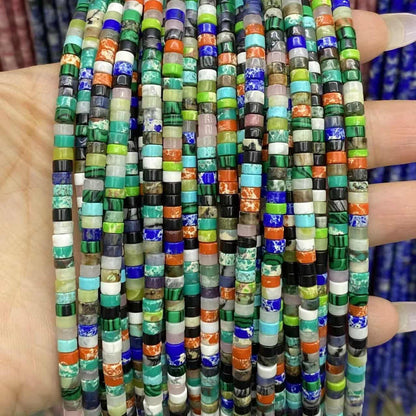 Heishi Rondelle Beads 2x4mm Quartz/Jasper/Agate/Crystal