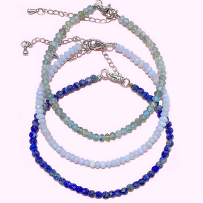 Triple Layer Lapis Lazuli Improve Sleep Crystal Bracelet