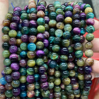 Colorful Tiger Eye Beads 4mm/6mm/8mm/10mm