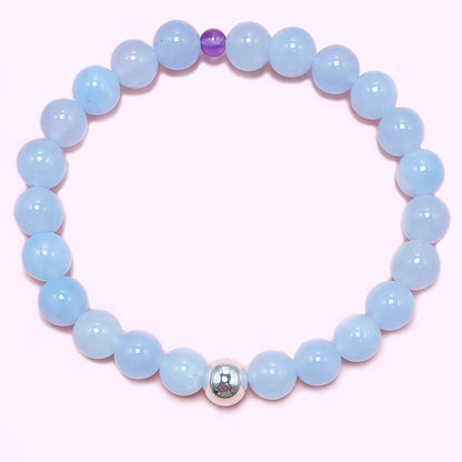 Blue Chalcedony Improve Sleep Crystal Bracelet