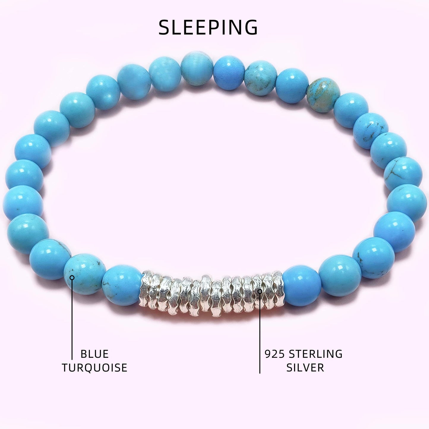Blue Turquoise Improve Sleep Crystal Bracelet