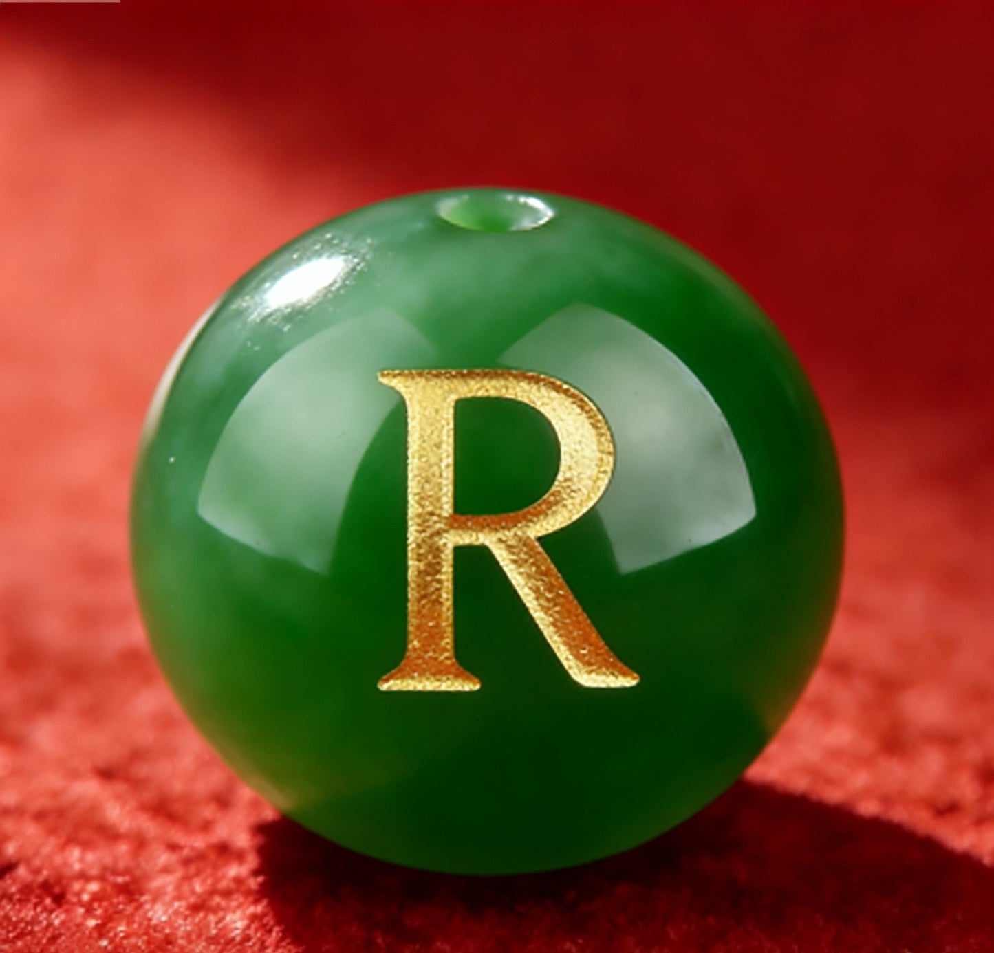 Natural Red Agate Beads - 26 Alphabet Loose Beads for Engraving Customization DIY