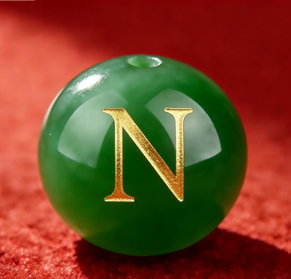 Natural Red Agate Beads - 26 Alphabet Loose Beads for Engraving Customization DIY