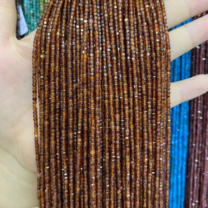 Tiny Square Faceted Beads 2-3mm Gemstone/Quartz/Jasper/Agate