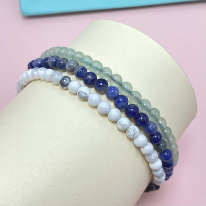 Triple Strand Aventurine to Help Lower Stress & Anxiety Level Crystal Bracelet