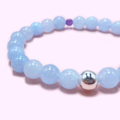 Blue Chalcedony Improve Sleep Crystal Bracelet