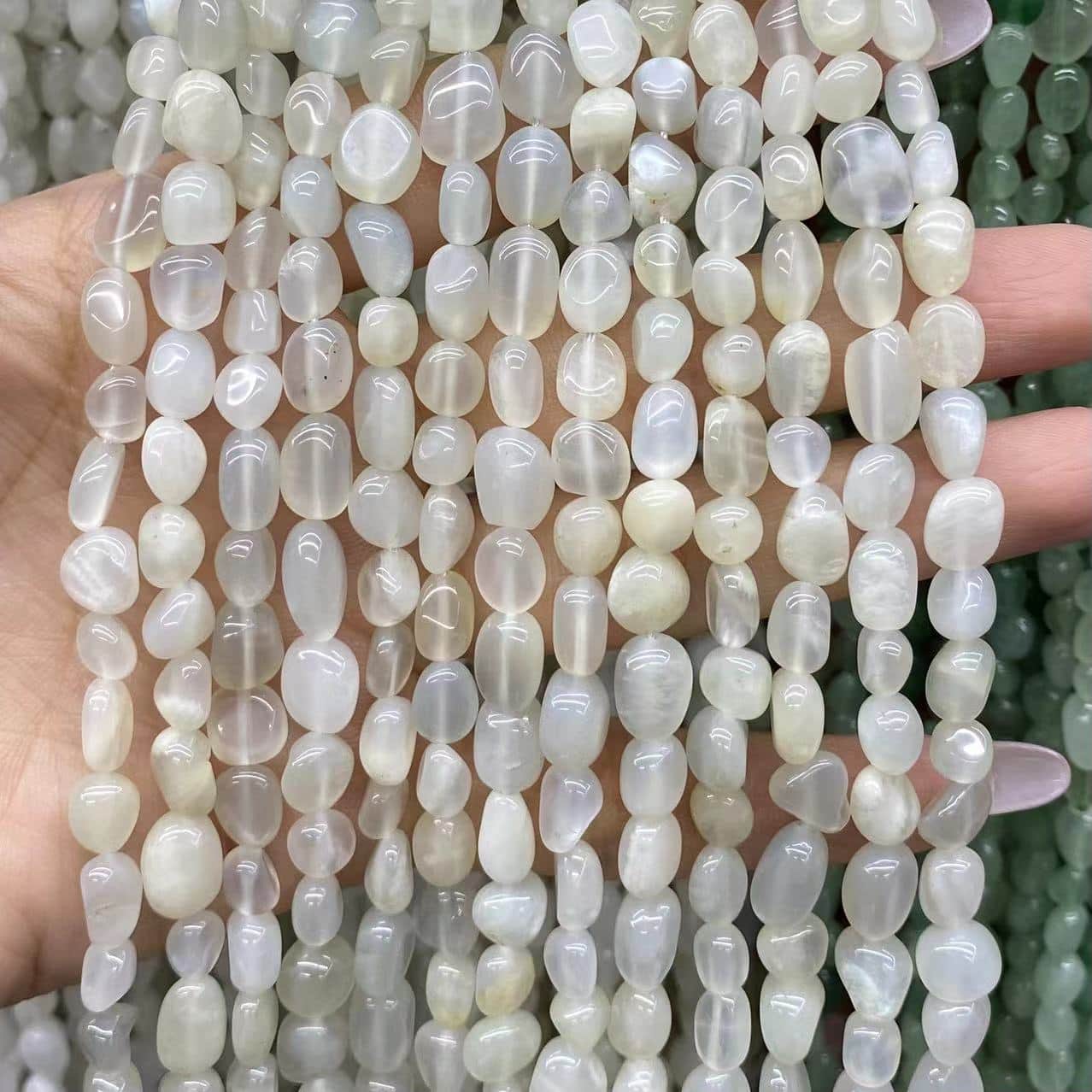 Irregular Smooth Beads 6-8mm Gemstone/Quartz/Jasper/Agate