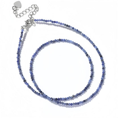 2mm Shining Beads Stone Necklace Choker Jewelry