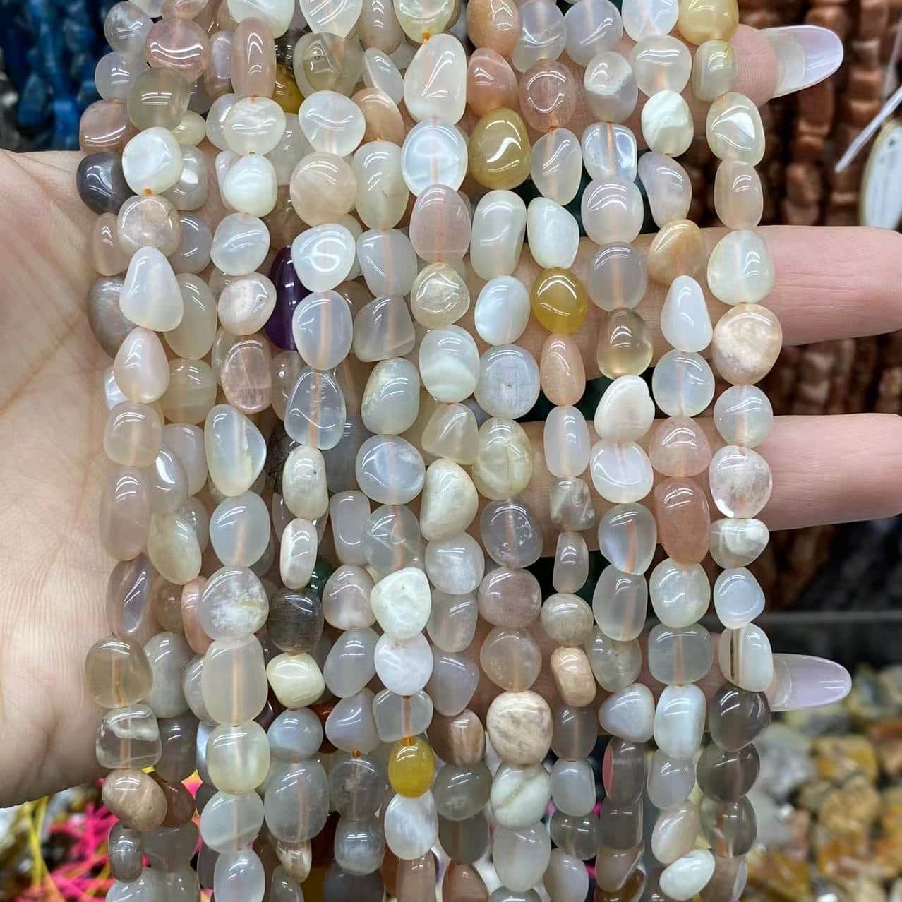 Irregular Smooth Beads 6-8mm Gemstone/Quartz/Jasper/Agate