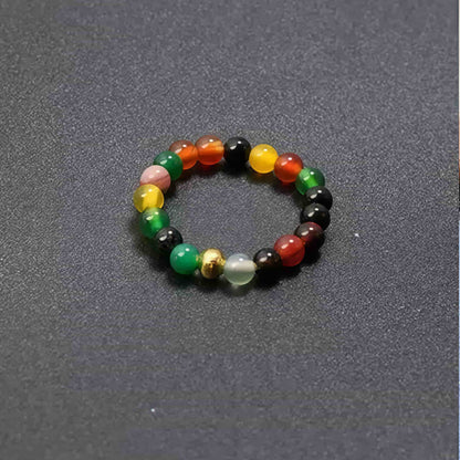 3mm Multi Round Bead Ring Elastic Rings Stackable