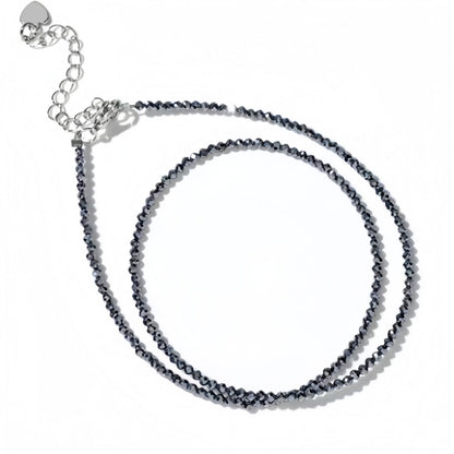2mm Shining Beads Stone Necklace Choker Jewelry