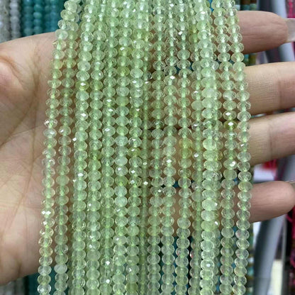 Faceted Rondelle Beads 2x3mm 3x4mm Gemstone/Quartz/Jasper/Agate