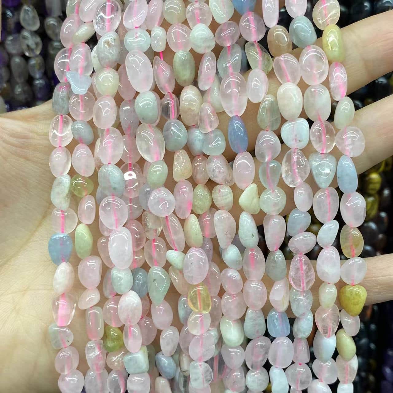 Irregular Smooth Beads 6-8mm Gemstone/Quartz/Jasper/Agate