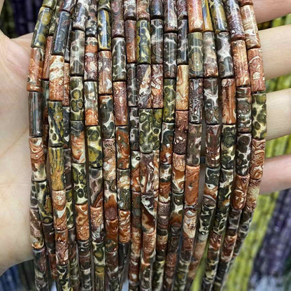 Cylindrical Tube Beads 4x13mm Quartz/Jasper/Agate/Crystal