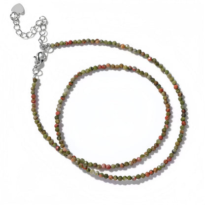 2mm Shining Beads Stone Necklace Choker Jewelry