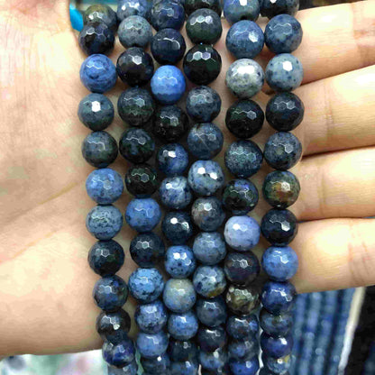 Round Faceted Beads Crystal/Quartz/Jasper/Agate 6mm 8mm 10mm