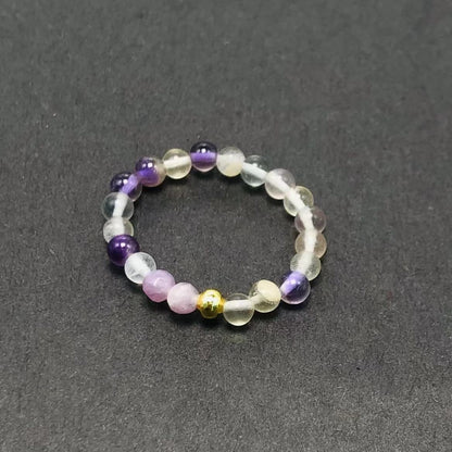 3mm Multi Round Bead Ring Elastic Rings Stackable
