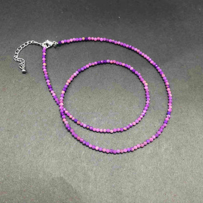 2mm Shining Beads Stone Necklace Choker Jewelry