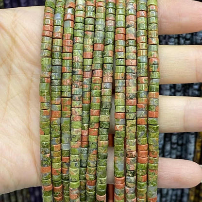Heishi Rondelle Beads 2x4mm Quartz/Jasper/Agate/Crystal