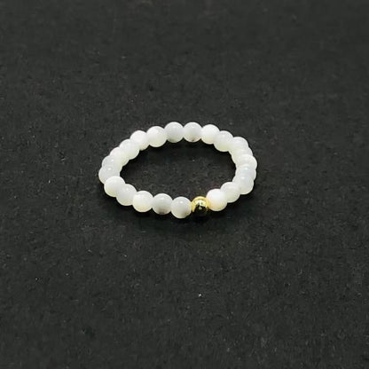 3mm Multi Round Bead Ring Elastic Rings Stackable