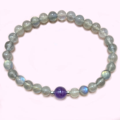Natural Labradorite to Help Lower Stress & Anxiety Level Crystal Bracelet
