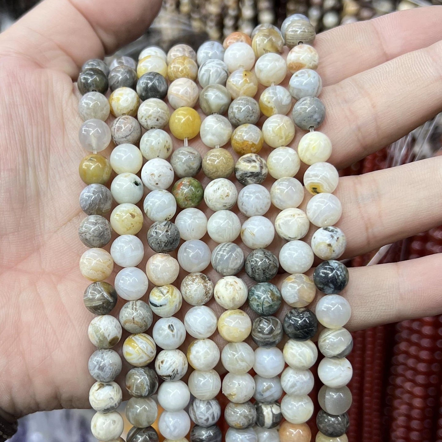 $2.5--8mm #2 Semi- Precious beadsFree Shipping