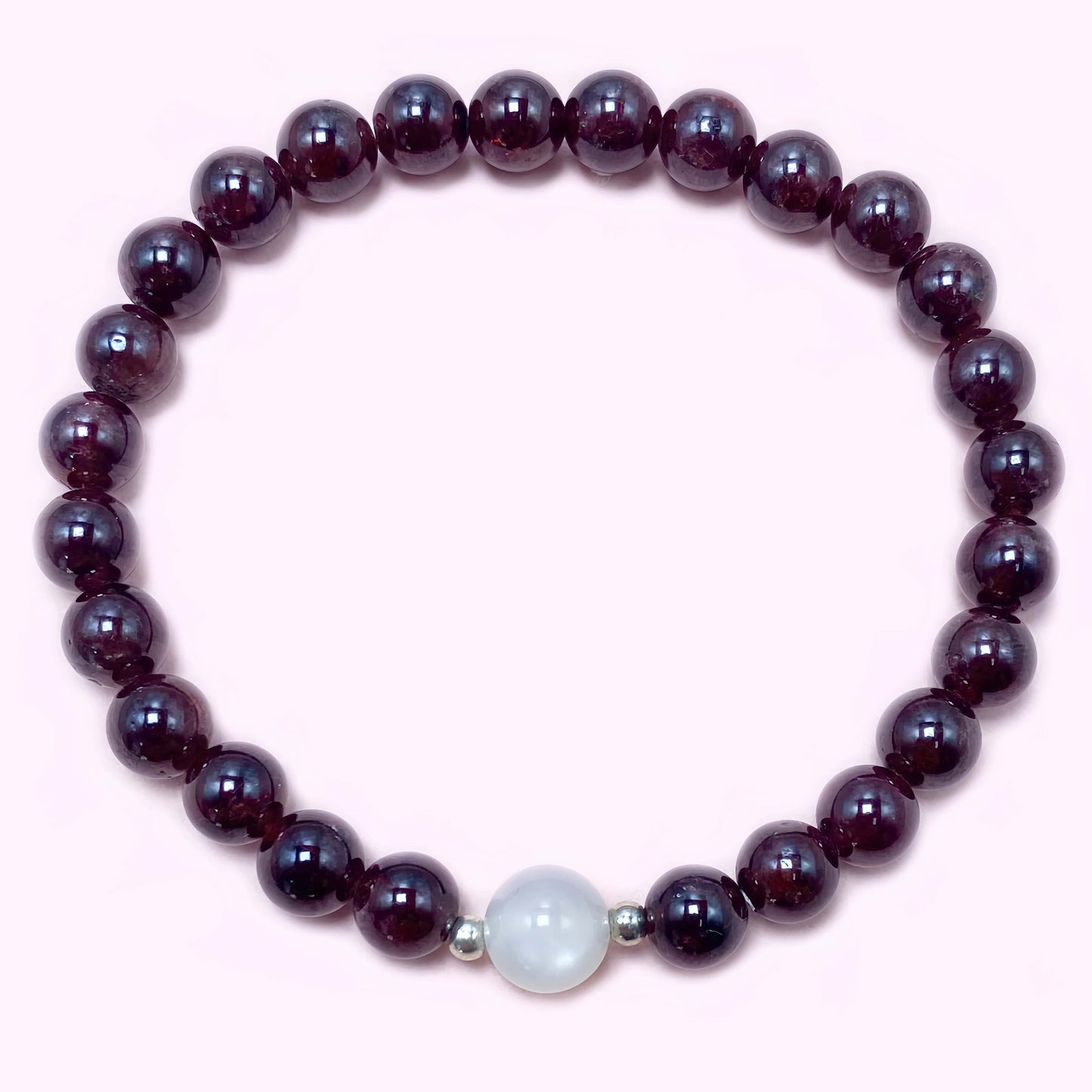 Red Garnet Crystal Bracelet for Love and Relationship
