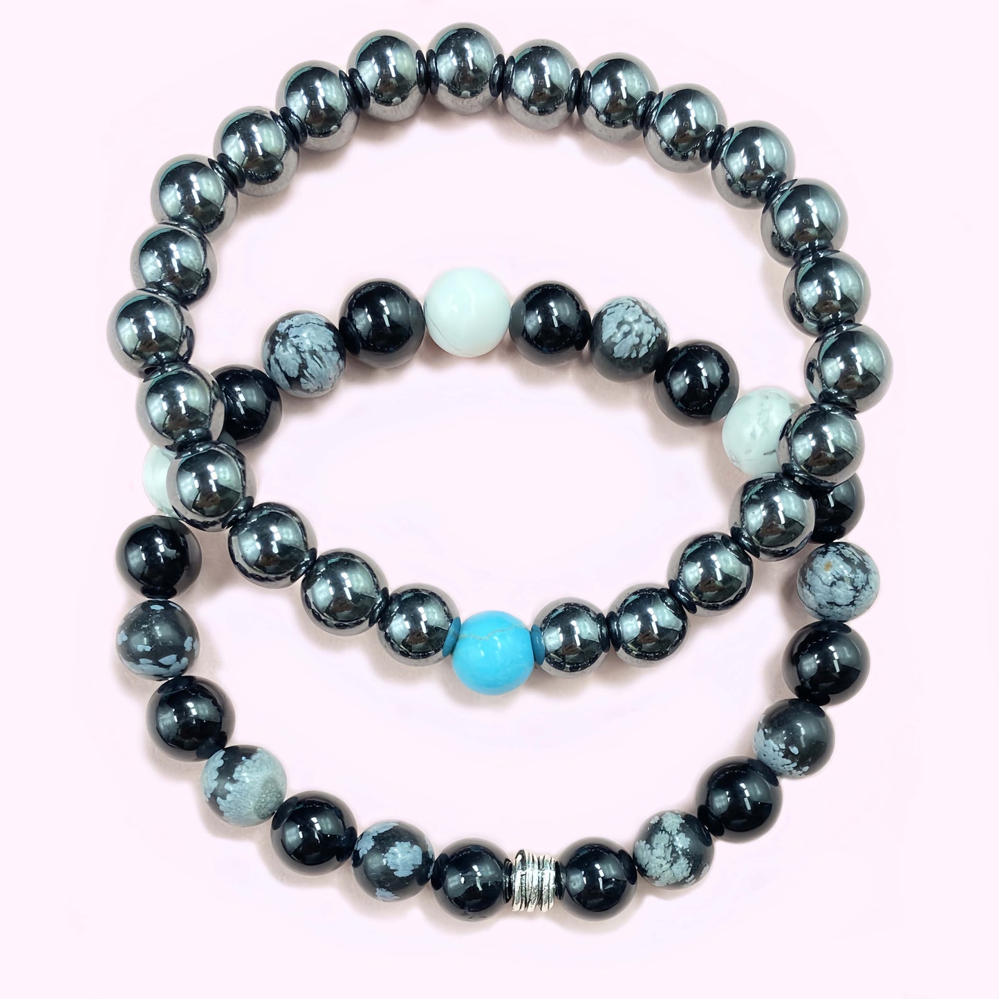 Double Hematite for Weight Loss Crystal Bracelet