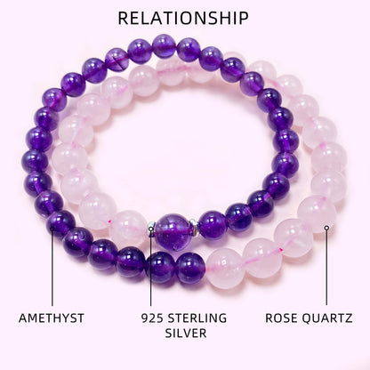 Doublel Quartz Crystal Bracelet for Love and Relationship
