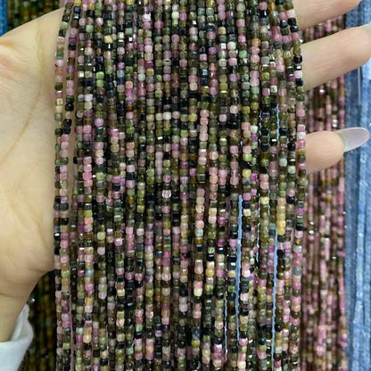Tiny Square Faceted Beads 2-3mm Gemstone/Quartz/Jasper/Agate