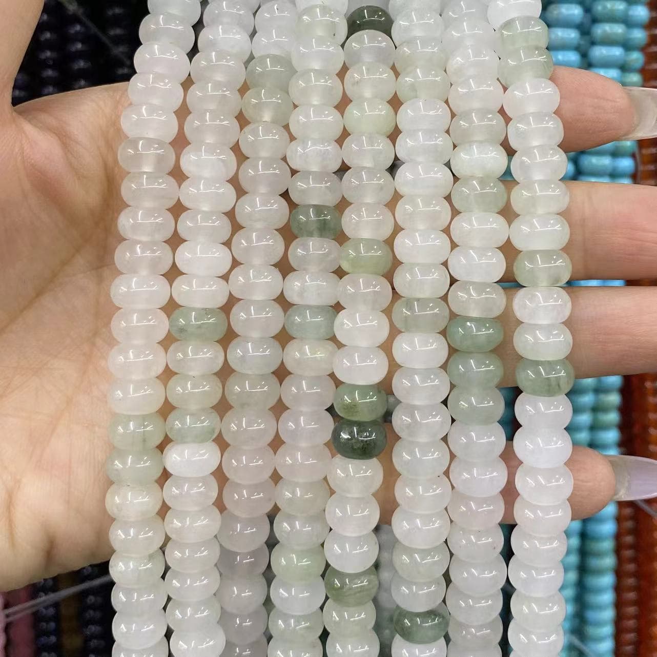 Round Rondelle Beads 2x4mm 4x6mm 5x8mm Quartz/Jasper/Agate