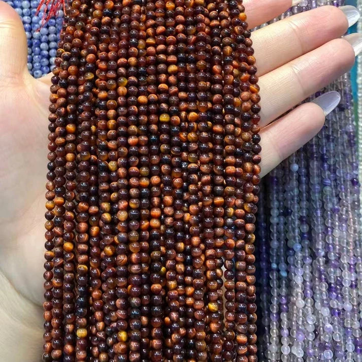 2mm 3mm 4mm Round Tigers Eye Beads