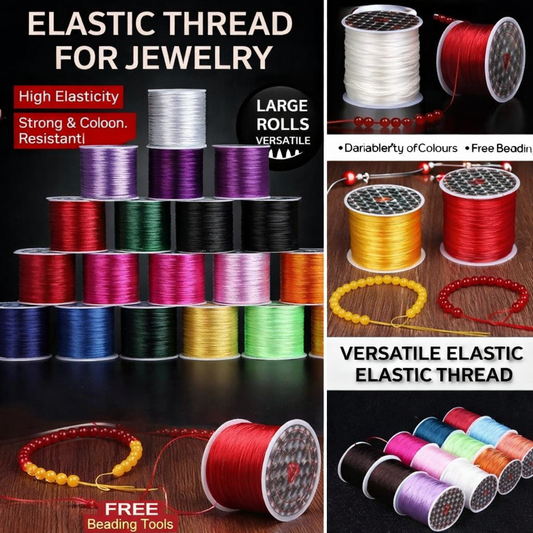 $0.99/Pcs 50M/Roll 0.8mm High Quality Japan Import Elastic Cord Crystal String for Beading Premium Stretch Polyester Thread , for DIY Jewelry Making