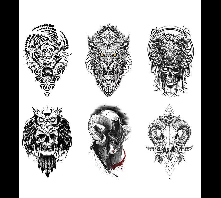 Tattoo Sticker Water Proof-6 Pcs Set TT14