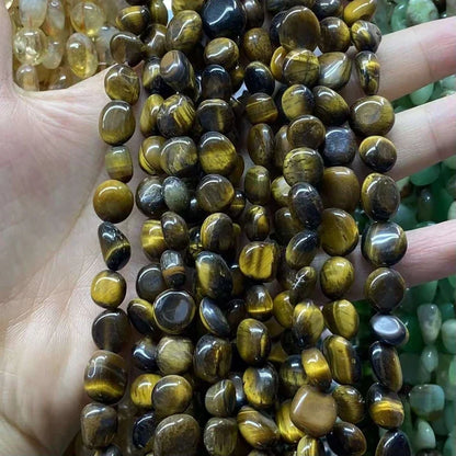 Nugget Shape Tigers Eye Beads